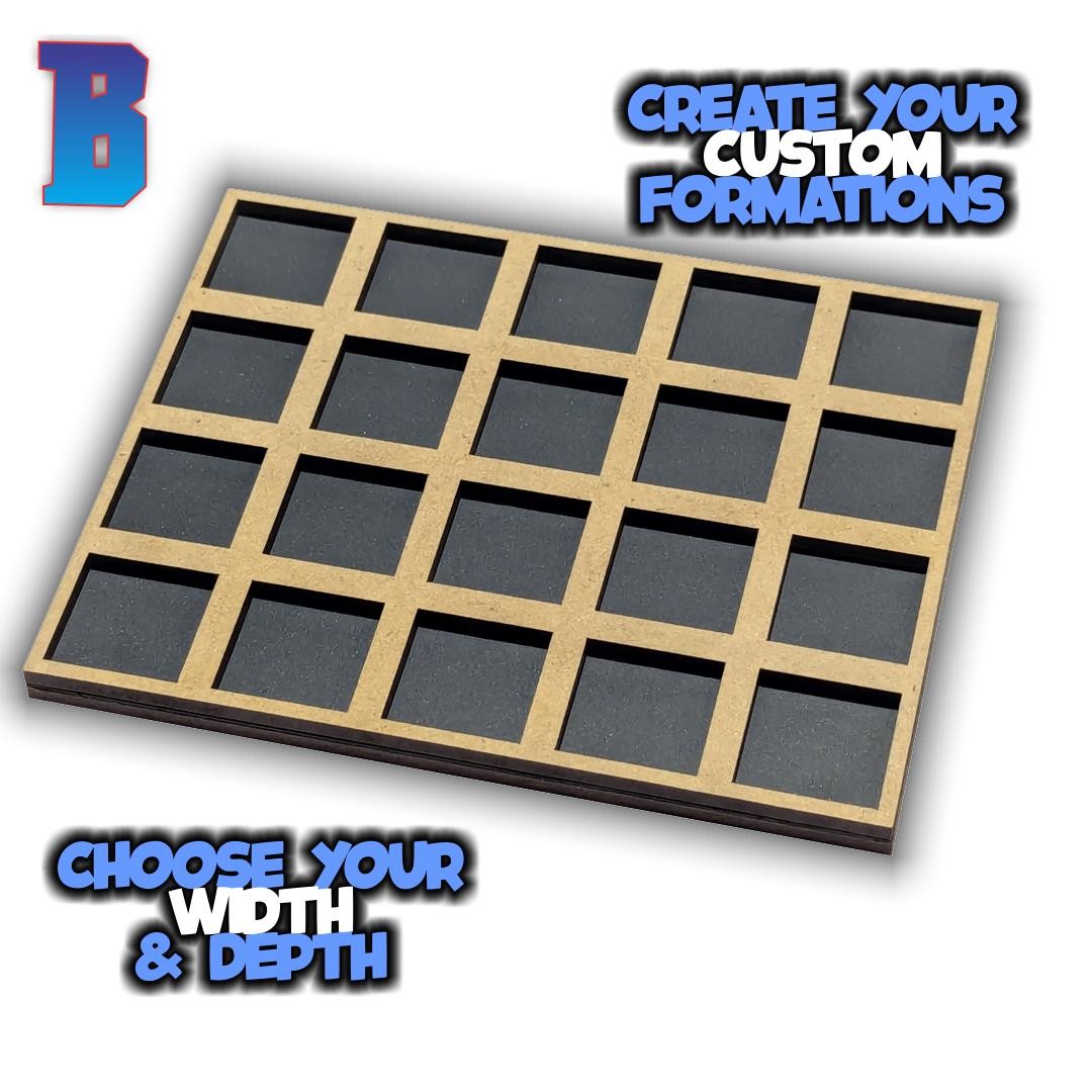 20mm to 25mm Magnetic Adaptor Converter Tray for 20mm based Wargaming Miniatures