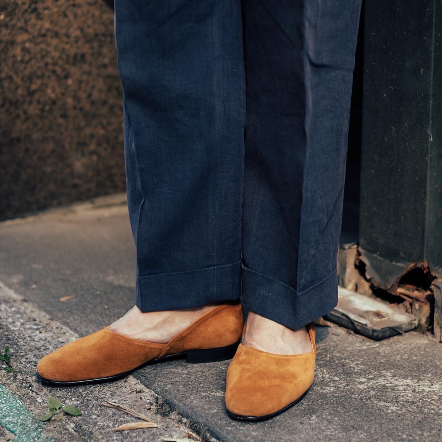 Retro American British Style Men Real Suede Leather Loafer Casual Business Shoes