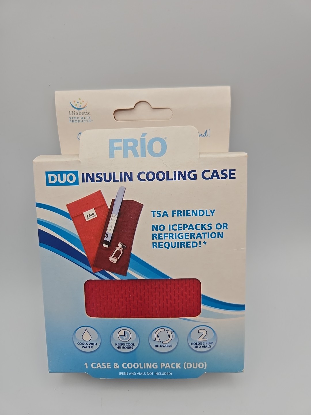 Frio Duo Insulin Cooling Case No Ice Packs Needed Reusable Compact Travel RED