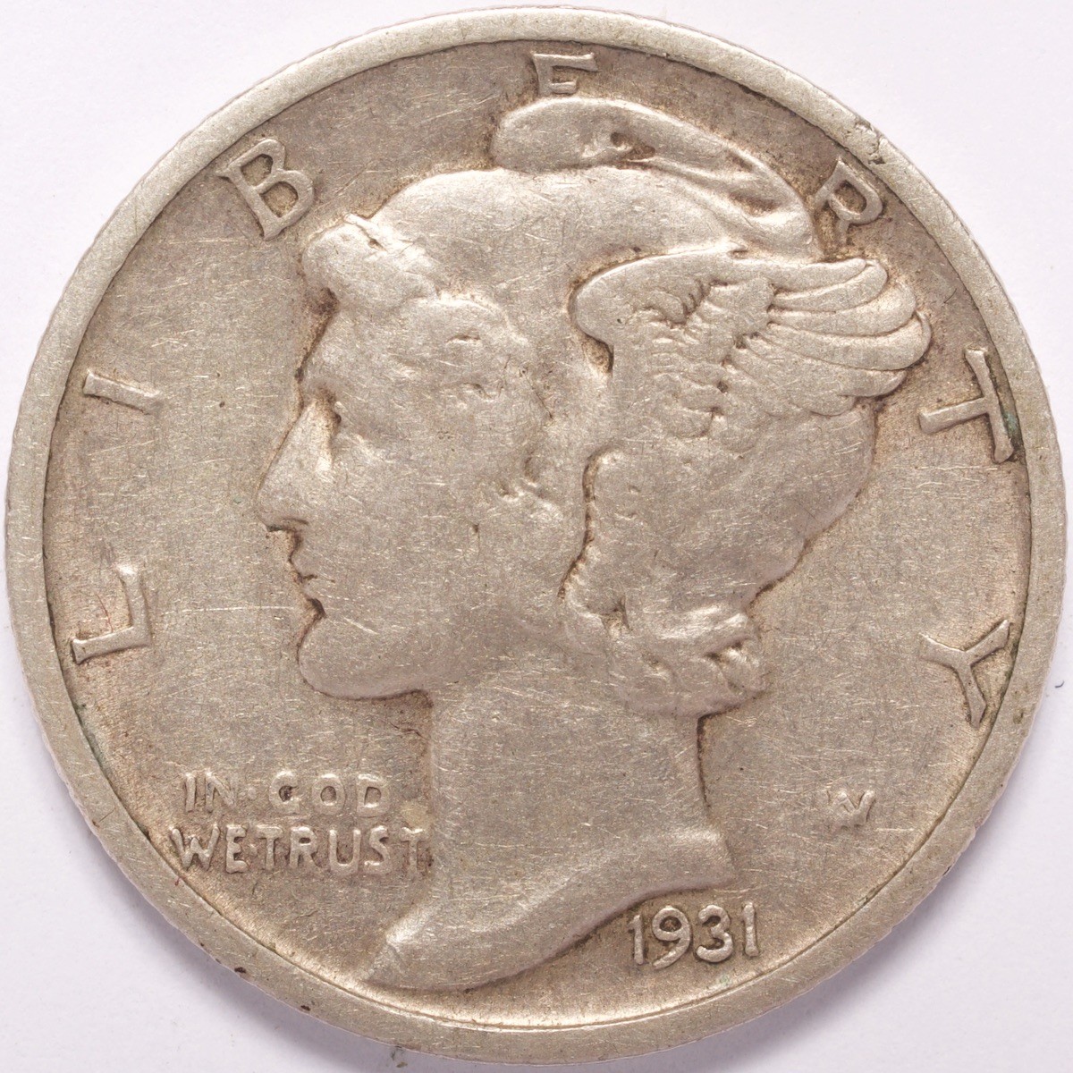 1931-D Mercury Silver Dime