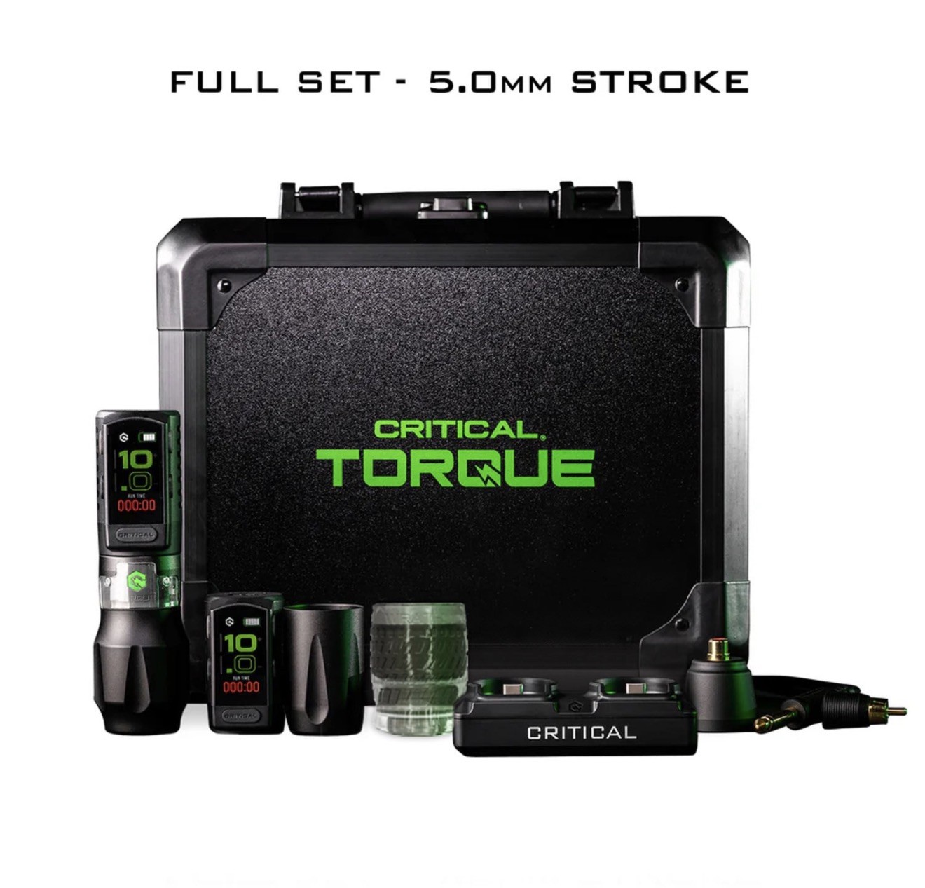 Critical Torque Pen 5.0mm Stroke Full Set Wireless Tattoo Machine (READ DES!!)