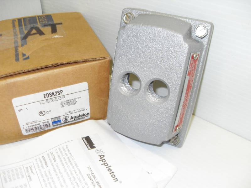 ⭐NEW IN BOX⭐   APPLETON EDSK2SP DOUBLE HOLE EXPLOSION PROOF COVER  🔴USA🔵