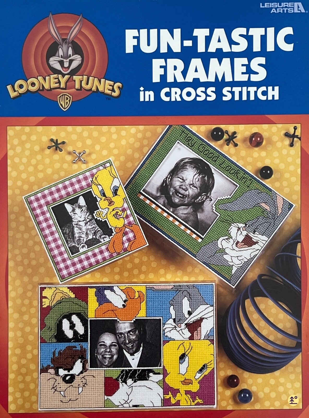Brand New: Looney Tunes FUN-TASTIC FRAMES In Cross Stitch Leisure Arts 3118
