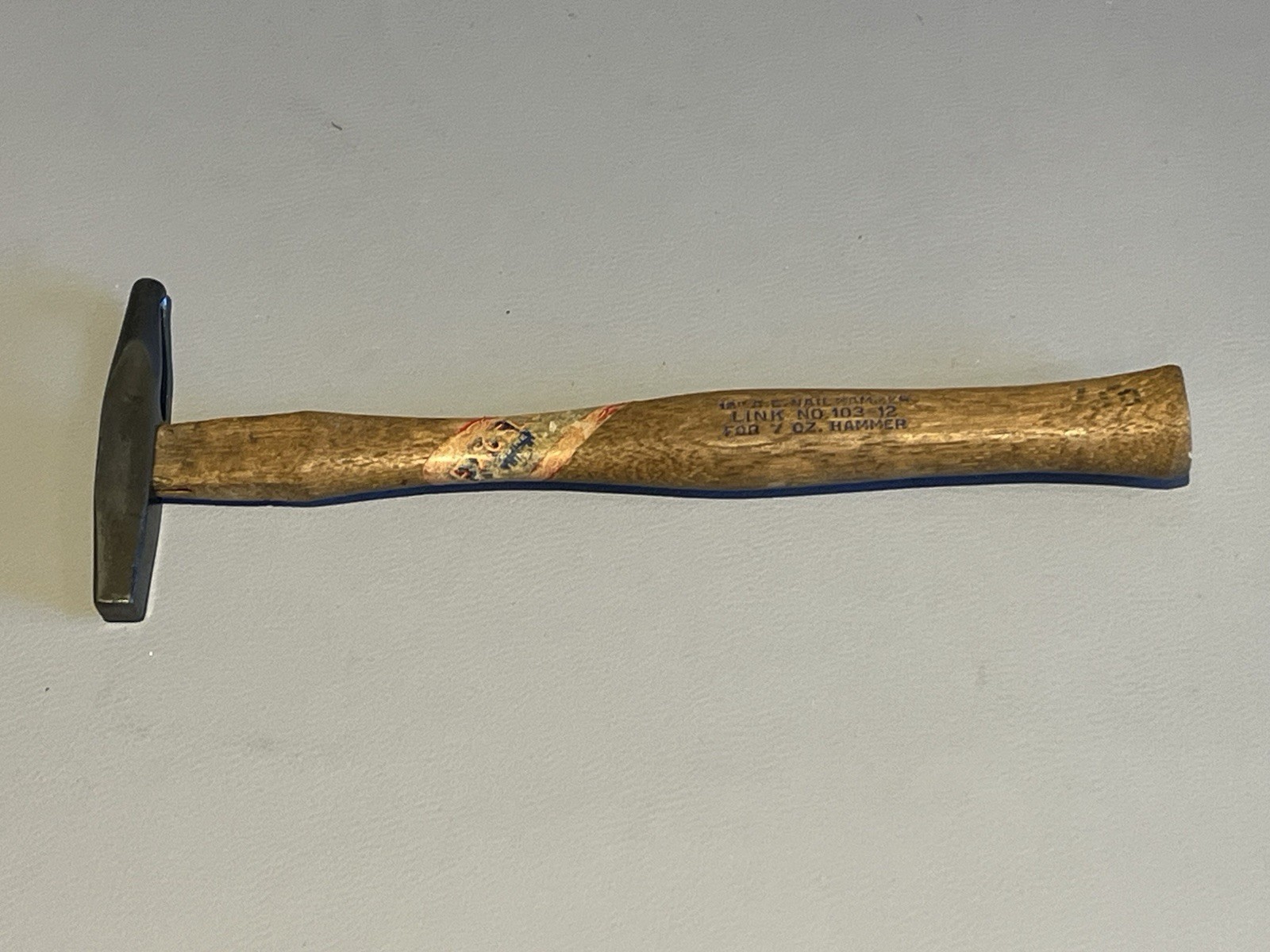 Vintage 12" Upholstery Tack Hammer - A.  E.  Nail Hammer Link No. 103-12 - 7 oz