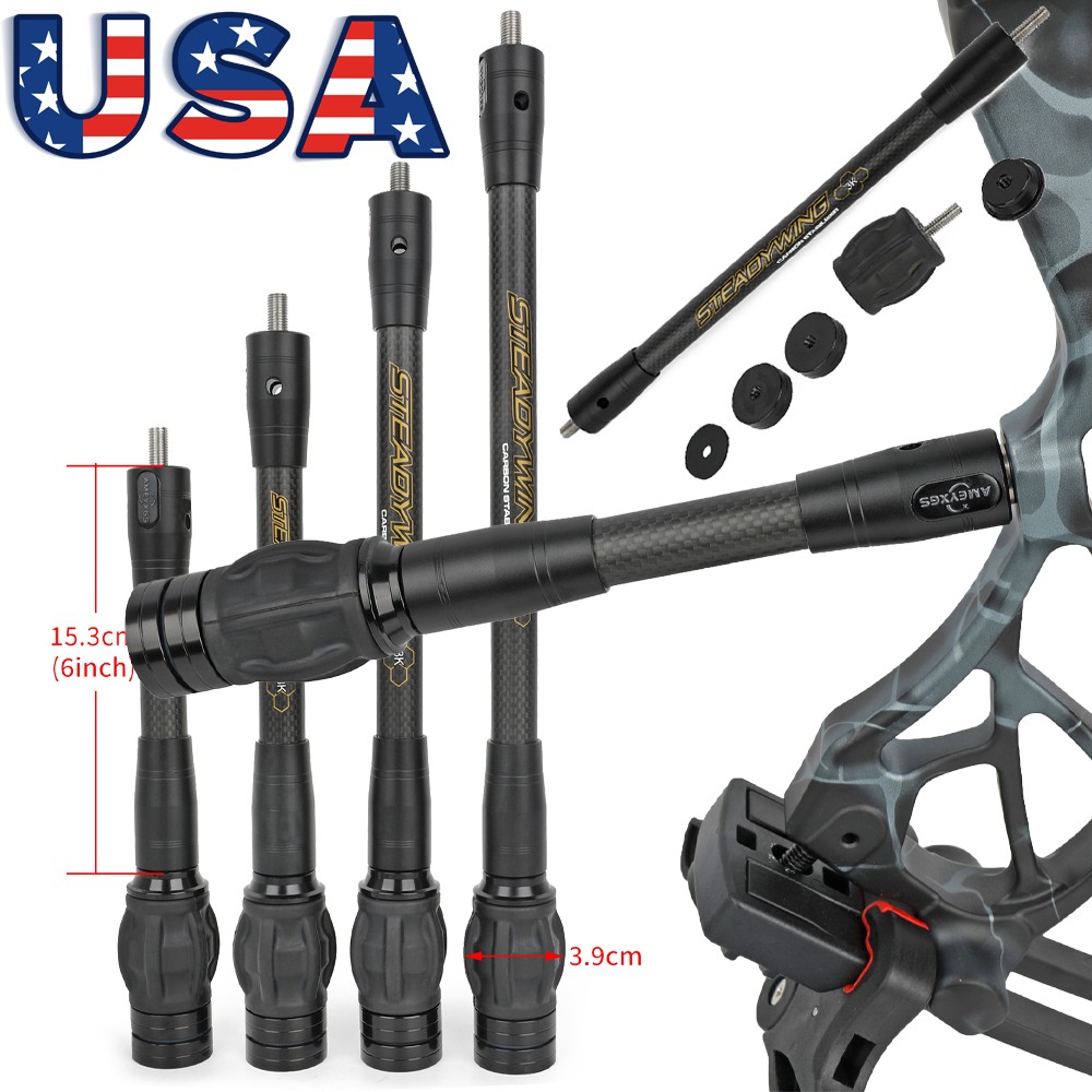 6-15" CompoundBow Stabilizer Carbon Balance Bar Silencer Archery Dampener Target
