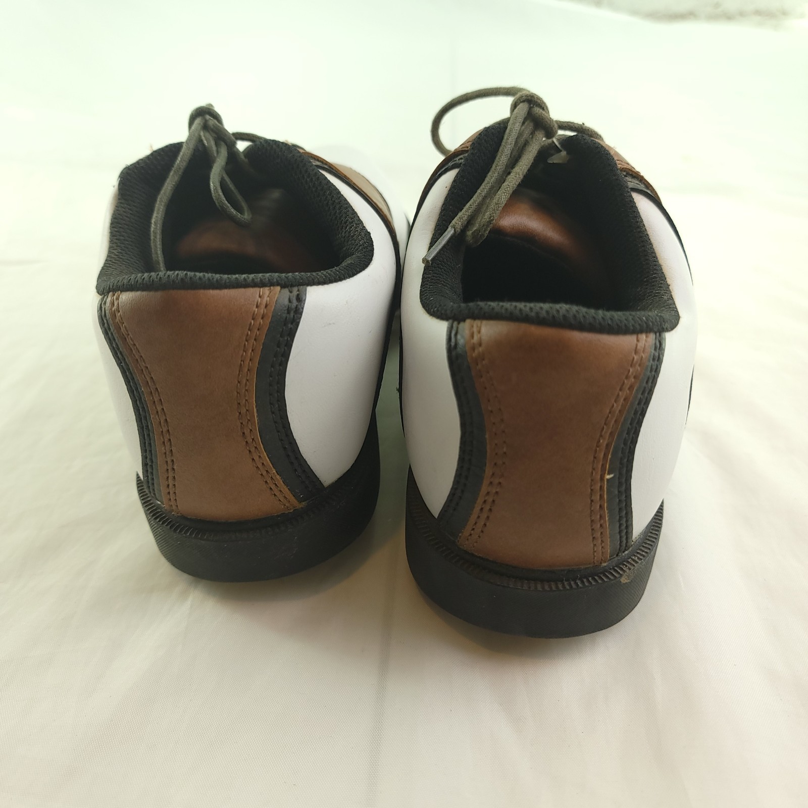 Mens Arnold Palmer White Tan Size 9 Golf Shoes