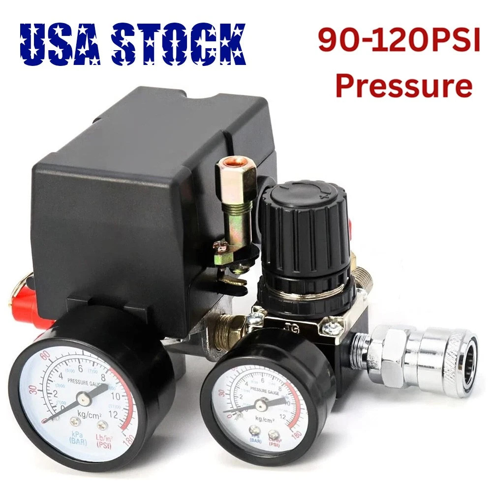 Air Compressor Pressure Switch Control Valve 90-120PSI Pressure Regulator