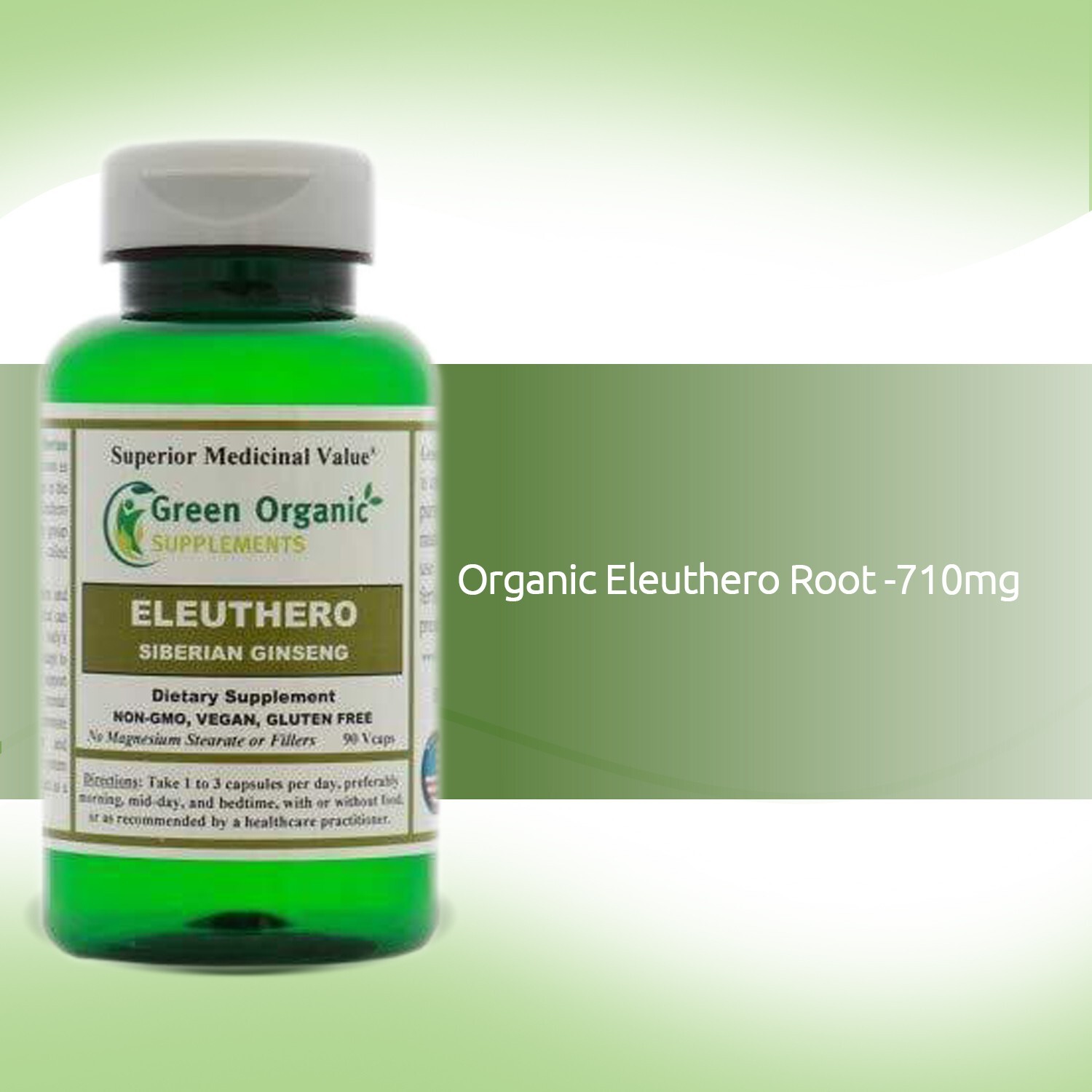 Green Organic Supplements' Eleuthero, Siberian Ginseng