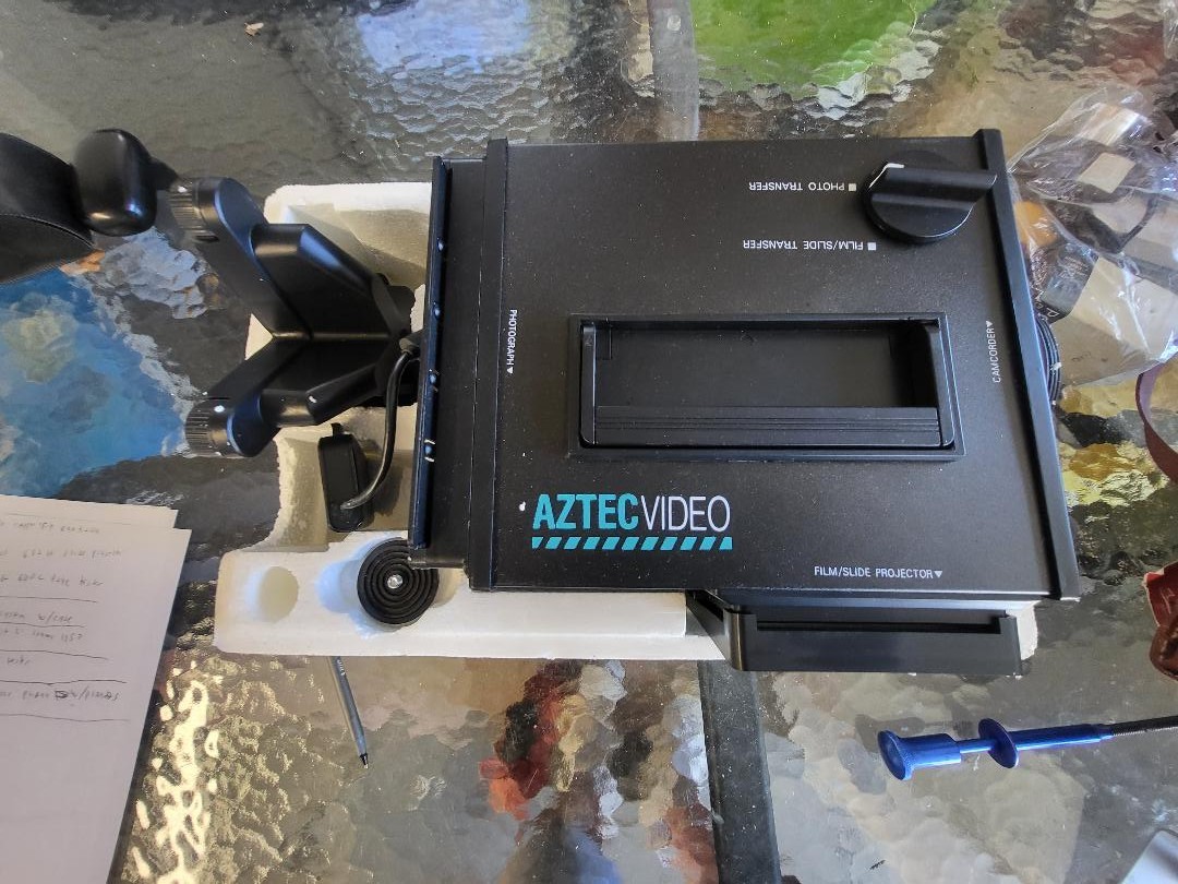 Aztec Deluxe Video Transfer System Convert Slides Prints Movies Tape-Working!