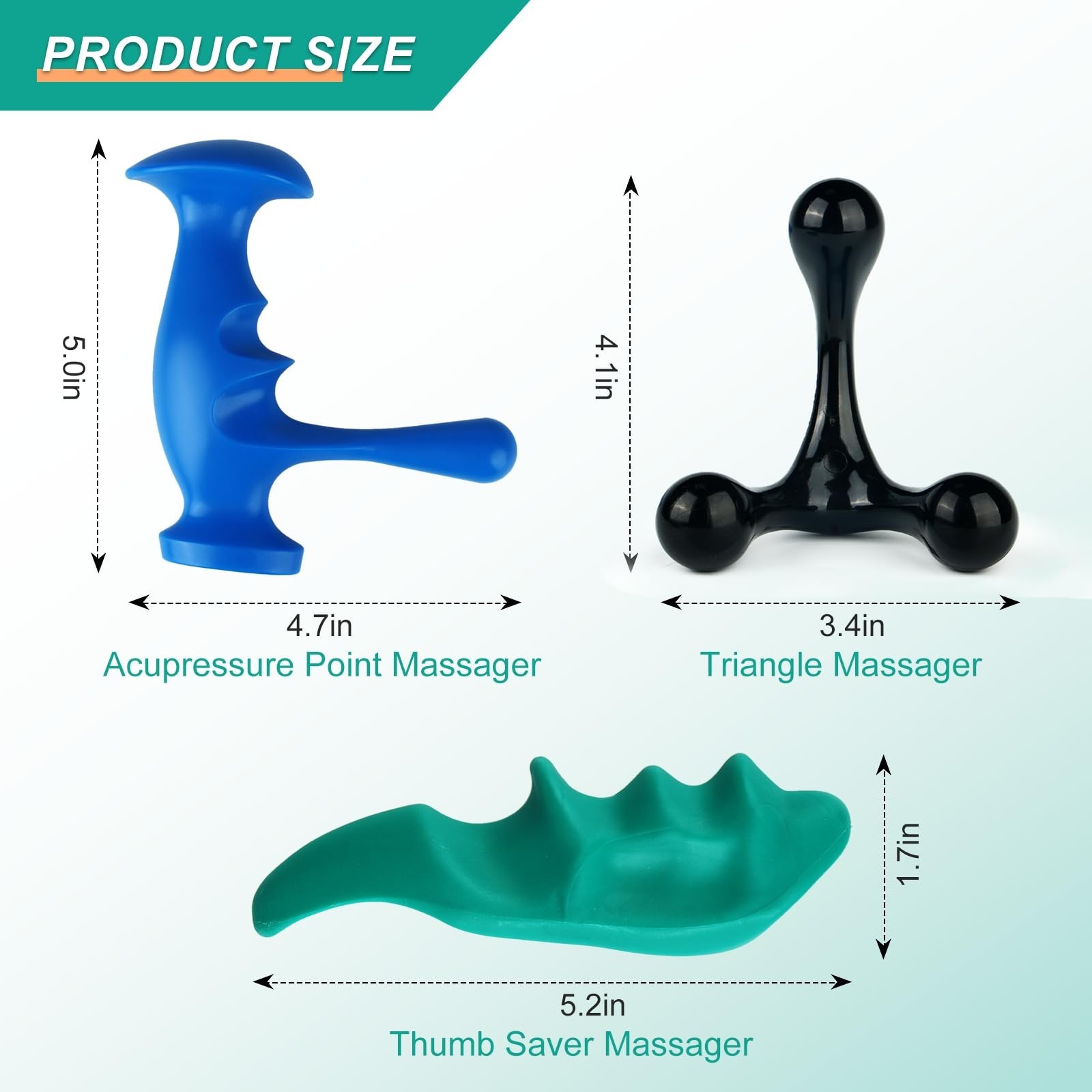 Massage Tool Set, Trigger Point Massage Tool Kit with Thumb Saver, Deep Tissu...