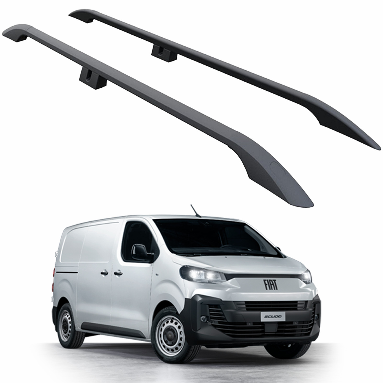 For Peugeot Expert Mk3 SWB L1 2016-2025 Aluminium Roof Rails Black