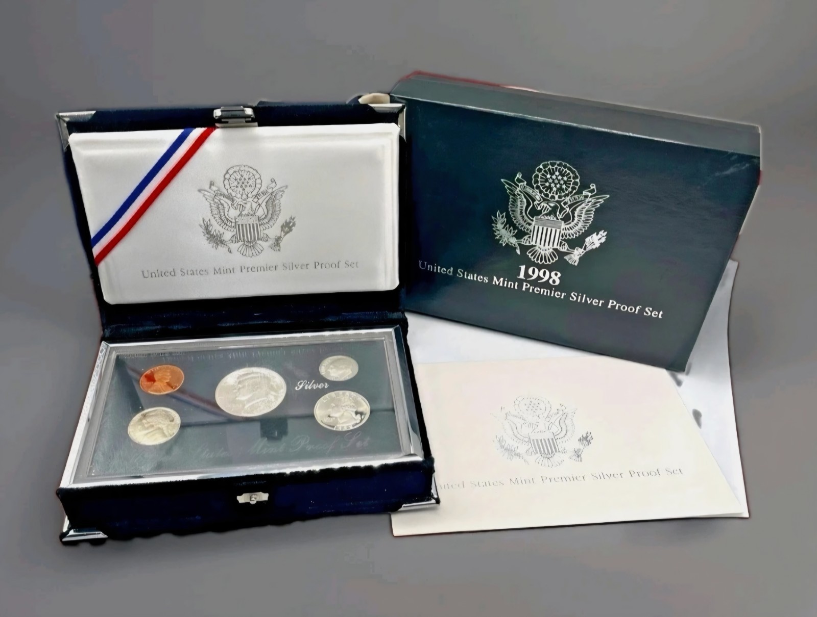 1998-S SILVER Proof Set with original U.S. Mint box and COA