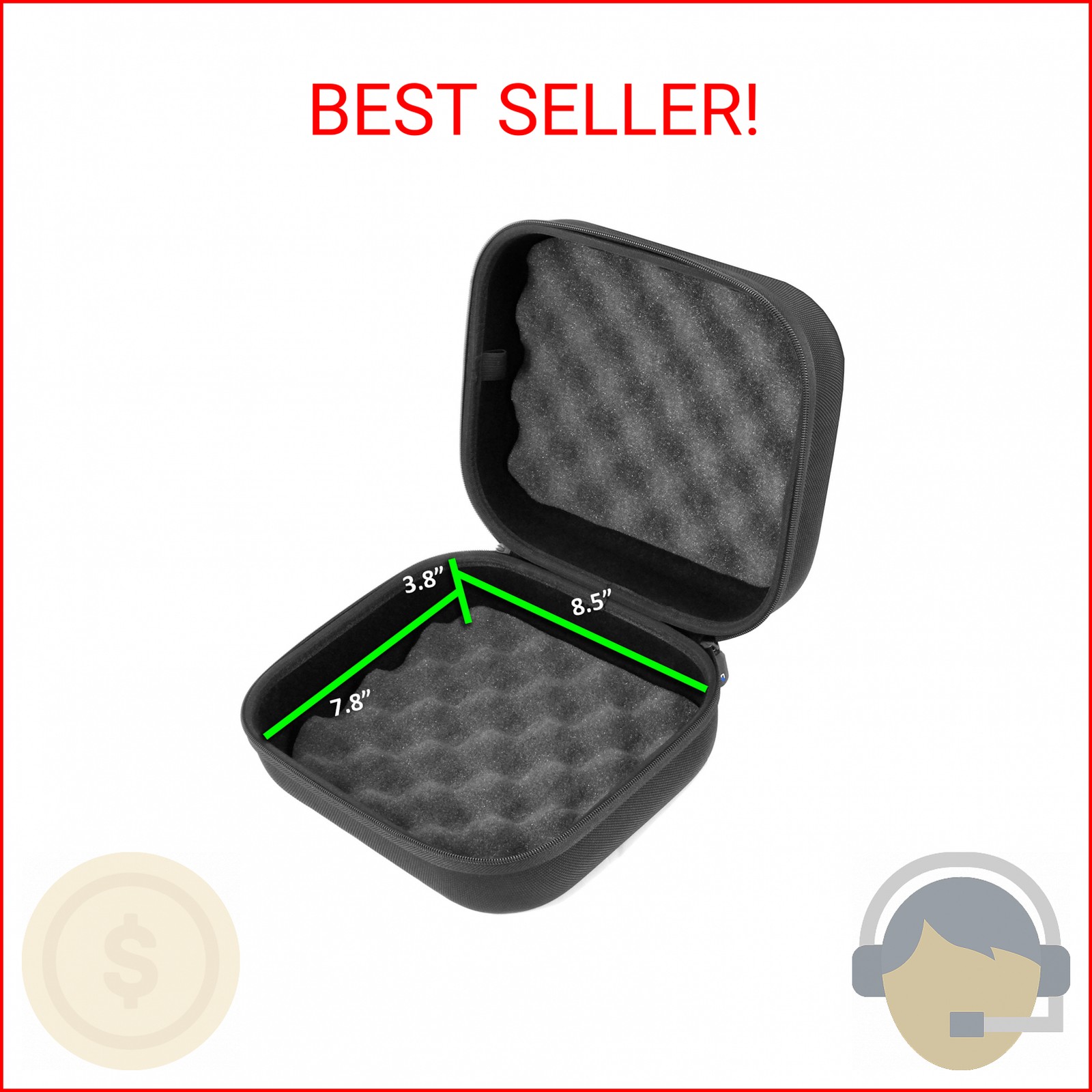 CASEMATIX Binocular Case with Impact-Absorbing Foam Interior - Hard Shell Protec