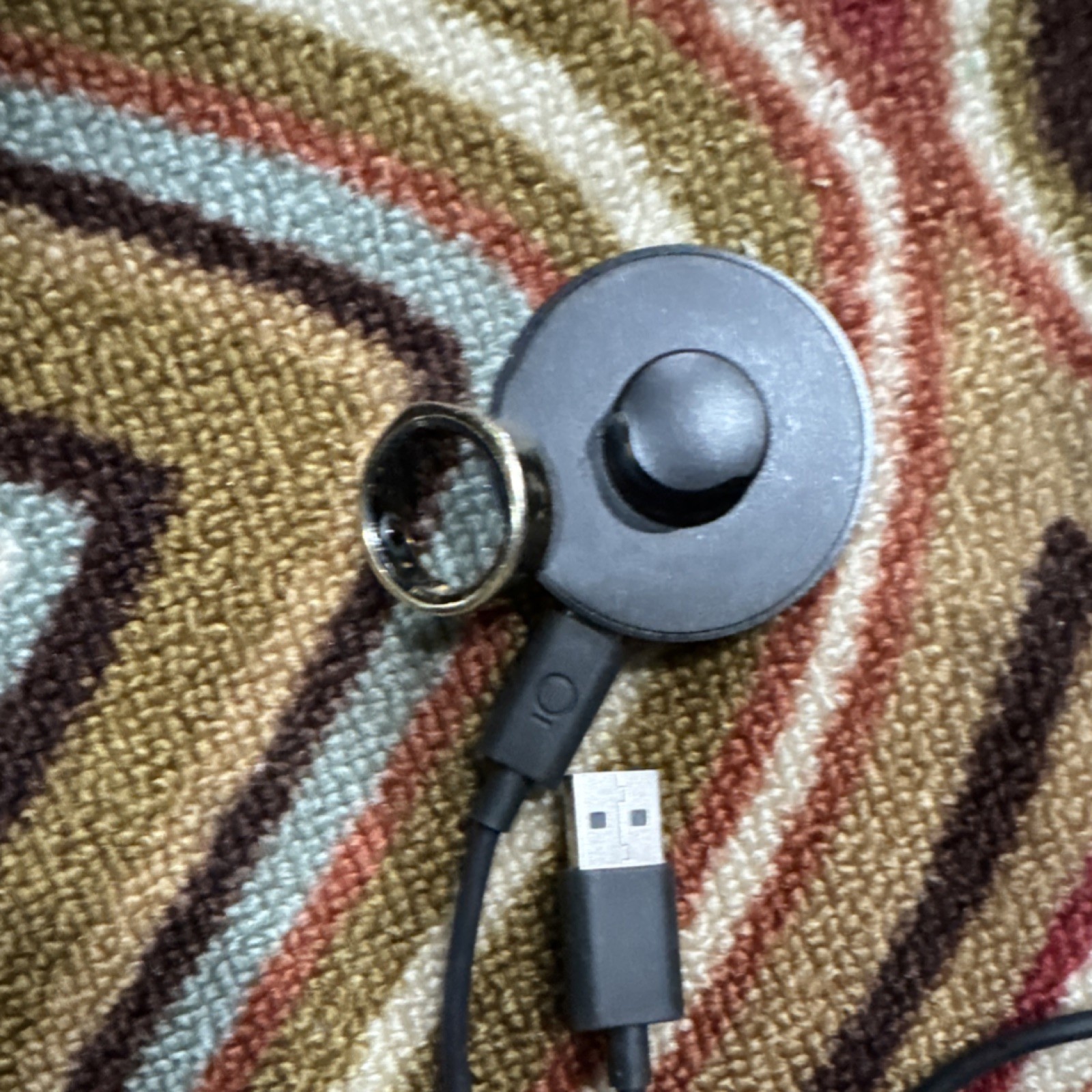 Oura Gen3 Charger for Oura Ring with USB Cable, Black, Fitness Tracking