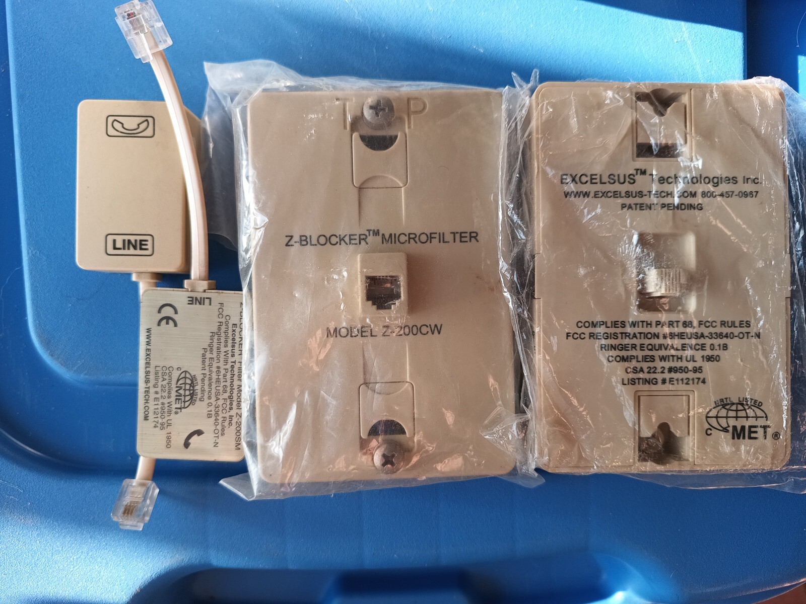 Lot of EXCELSUS Z-Blocker DSL Filters Wall Plate  Z-200CW, Z-200SM Filters
