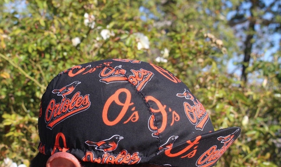 CYCLING CAP MLB ORIOLES 100% COTTON HANDMADE IN USA