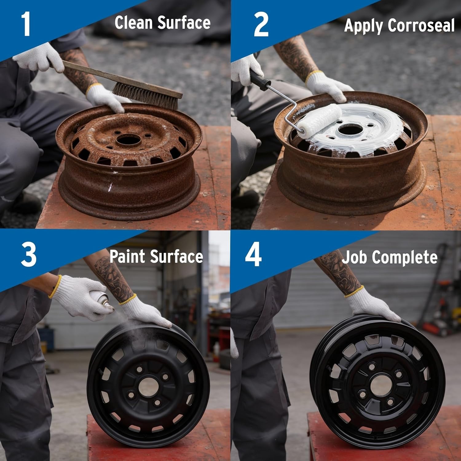 1 Gallon Rust Converter & Metal Primer - One-Step Solution for Corrosion Control