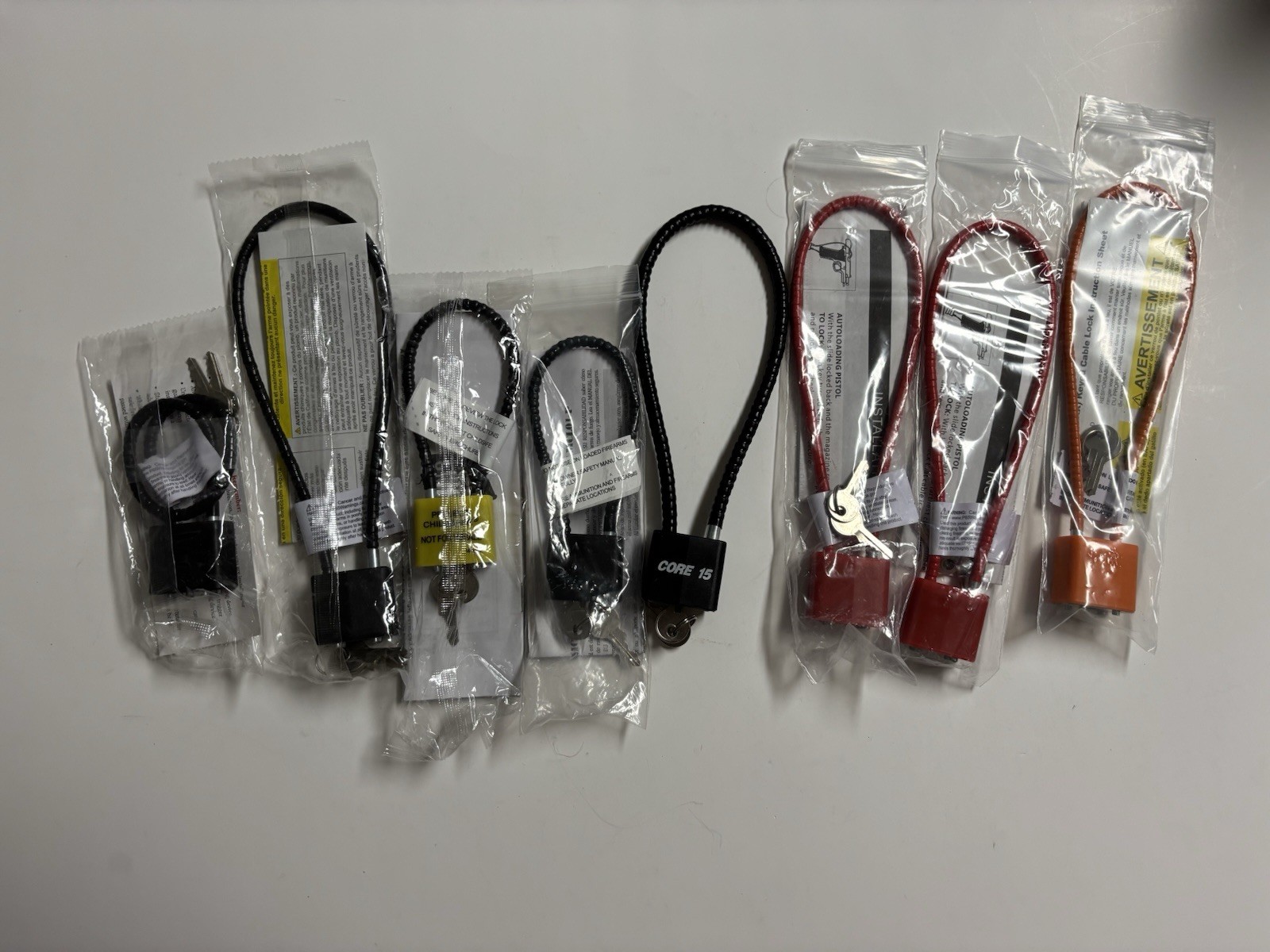 Gun Cable Locks Lot Of 8