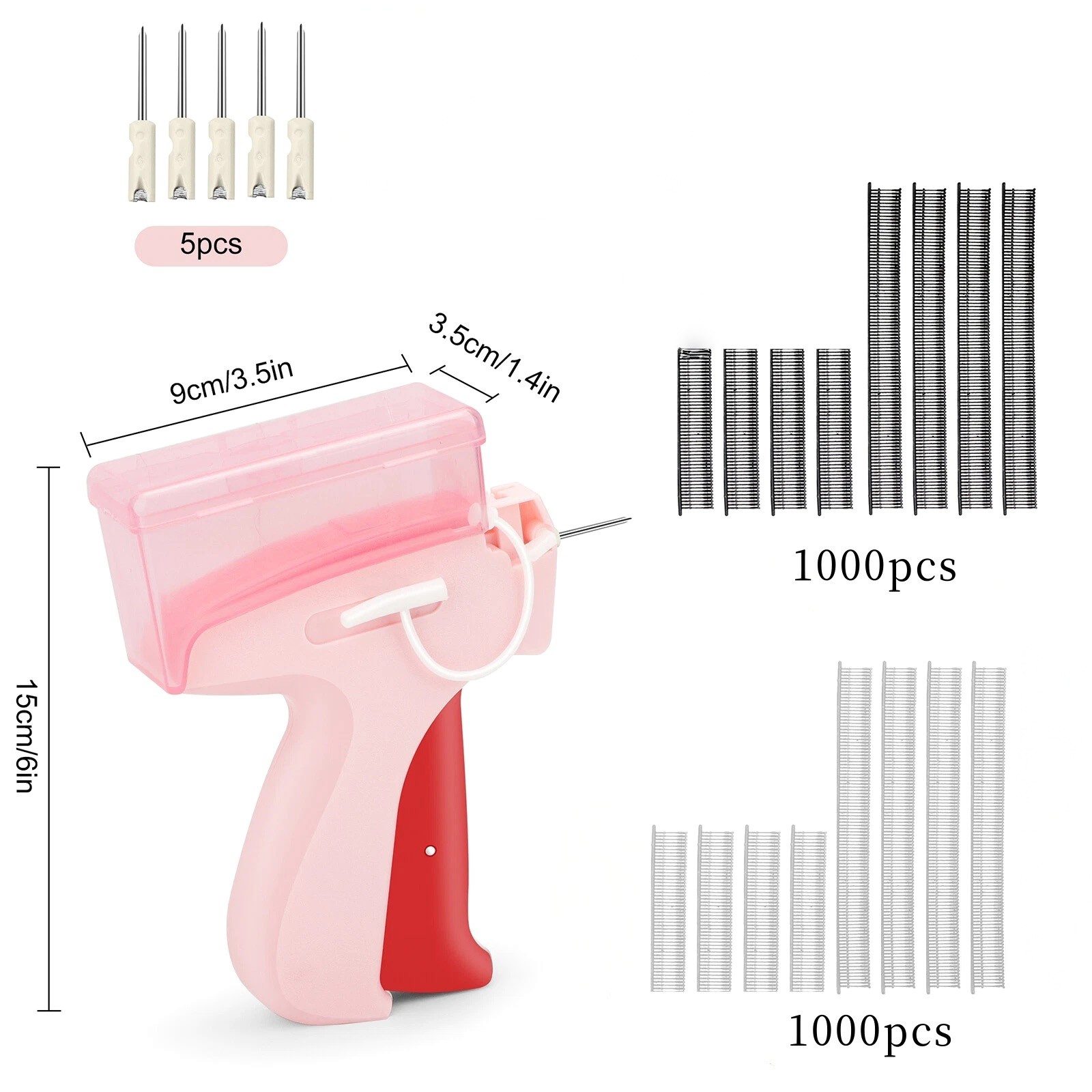 Pink Stitch Gun Smooth Operation Effortless Fixing Multi-purpose for Wool Cotton