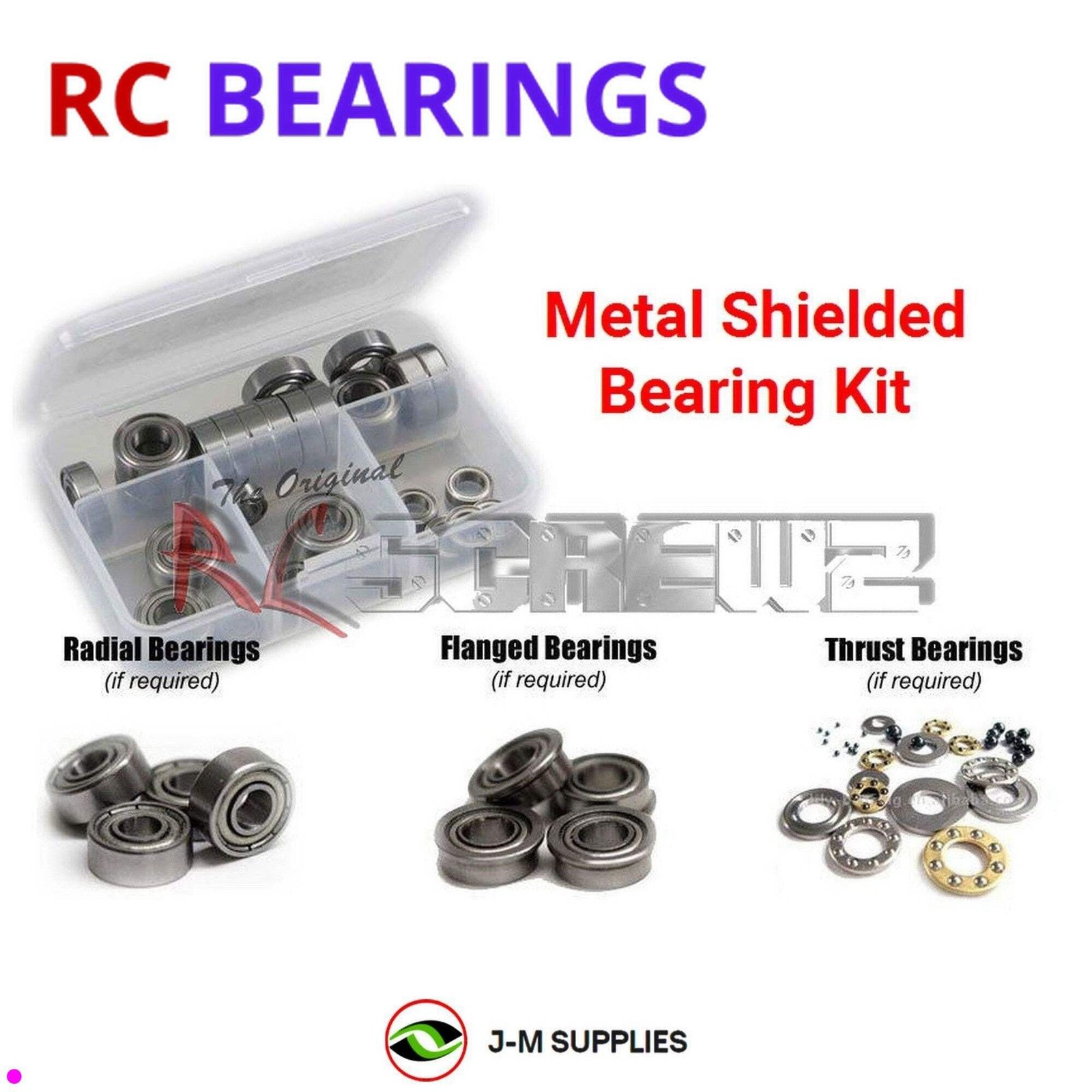 RCScrewZ Metal Shielded Bearing Kit dur013b for Duratrax FireHammer MT | SET