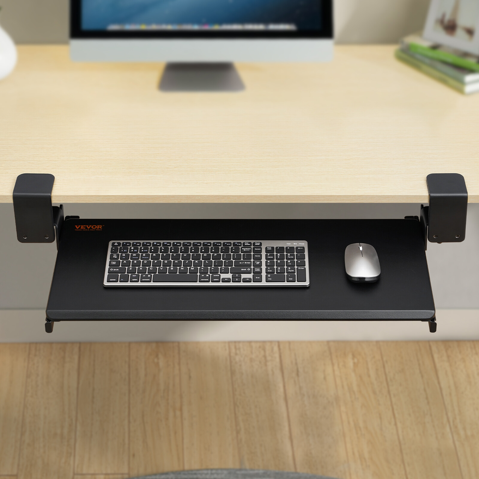 VEVOR Keyboard Tray Under Desk Pull out Keyboard/Mouse Tray with C Clamp Mount