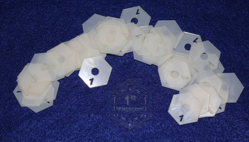 Mylar 1" Hexagon- 51 Piece Set  -Each side is 1/2 Inch