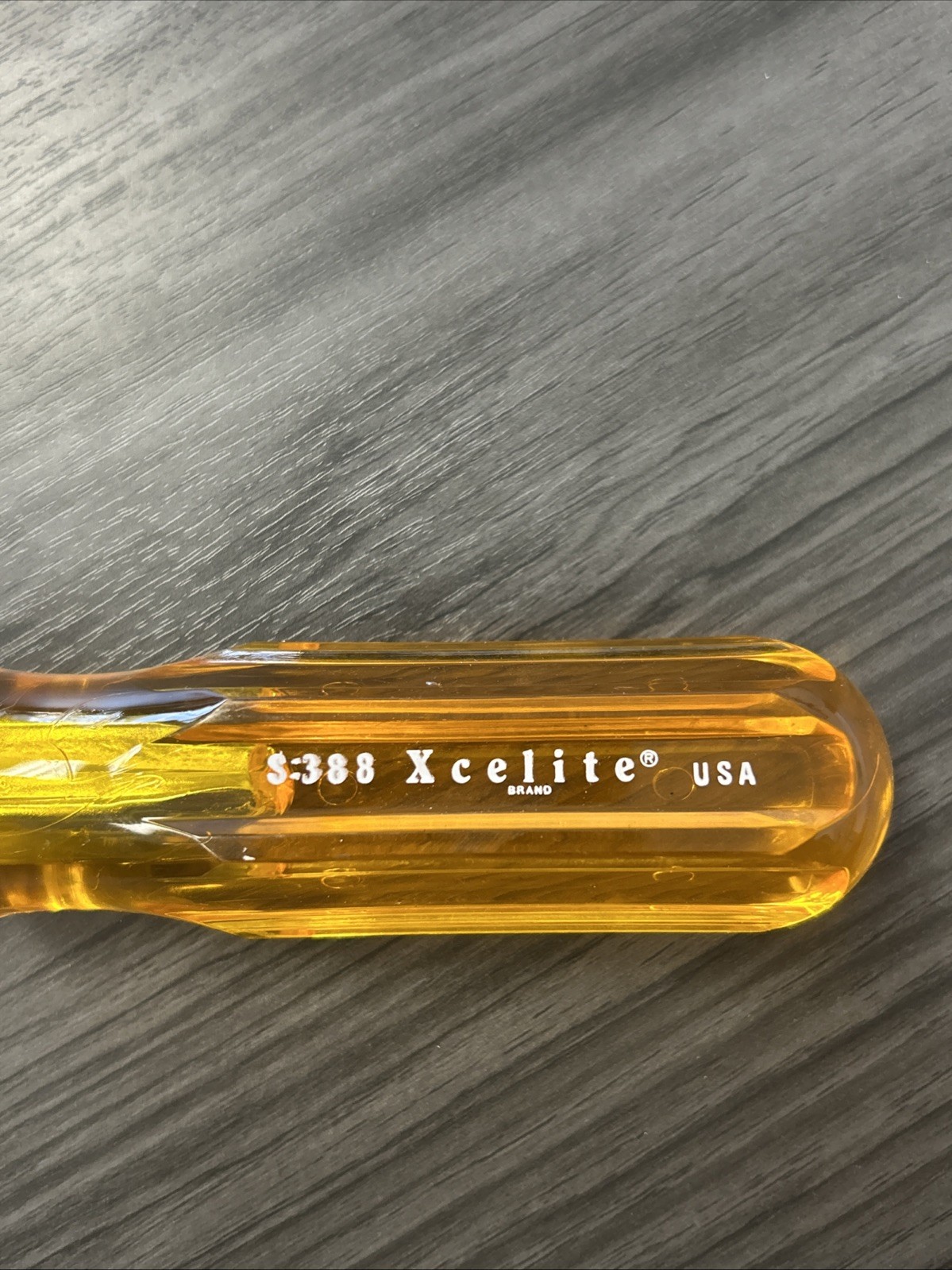 Xcelite S388 3/8" x 8" Regular Square Blade Screwdriver, Amber Handle
