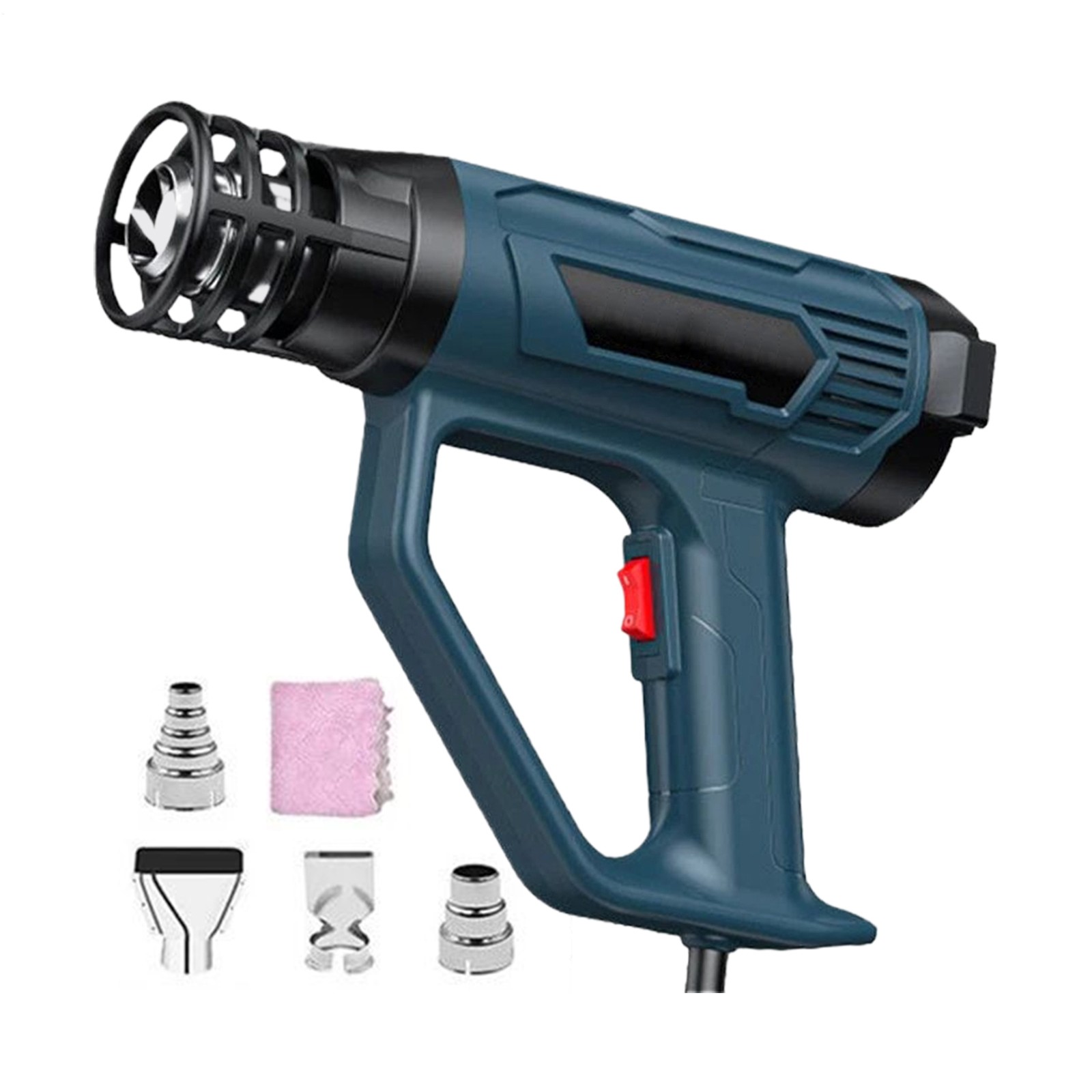 2500W Heat Gun Electric Hot Air Gun Dual Temperature Power Heater 4 Nozzles Tool