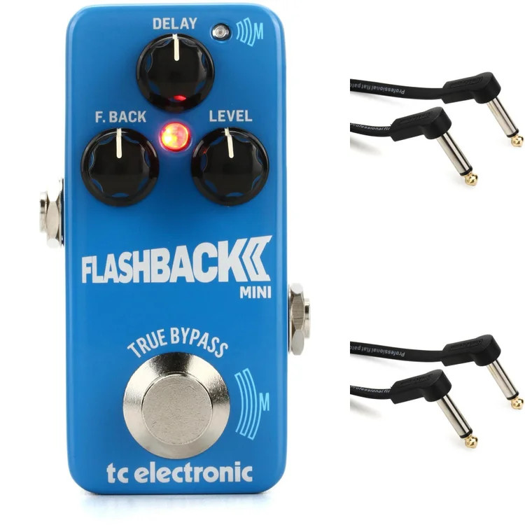 TC Electronic Flashback 2 Mini Delay Pedal with Patch Cables