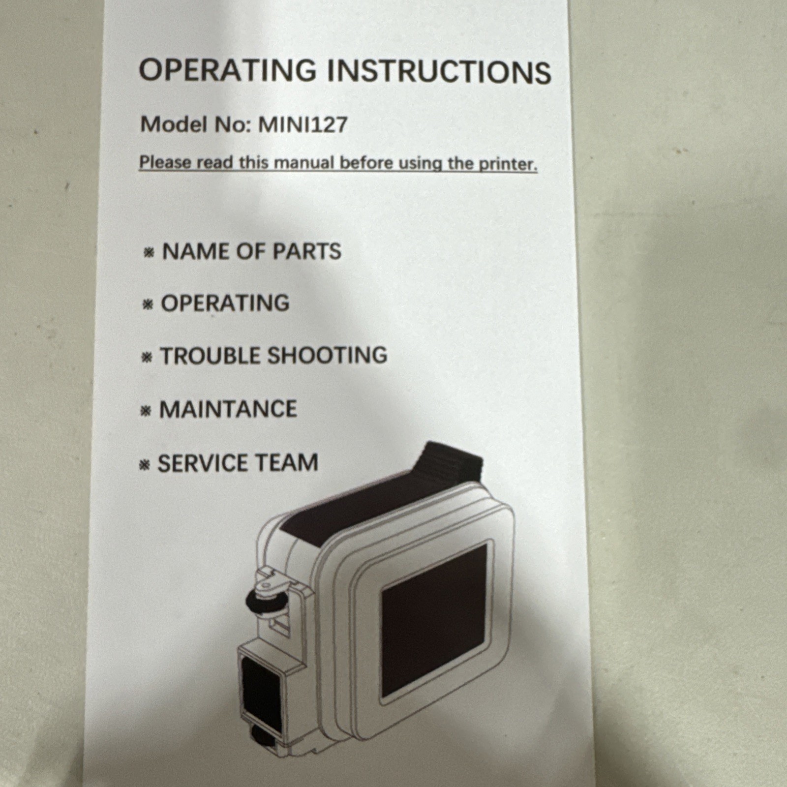 Mini Printer (mini127)