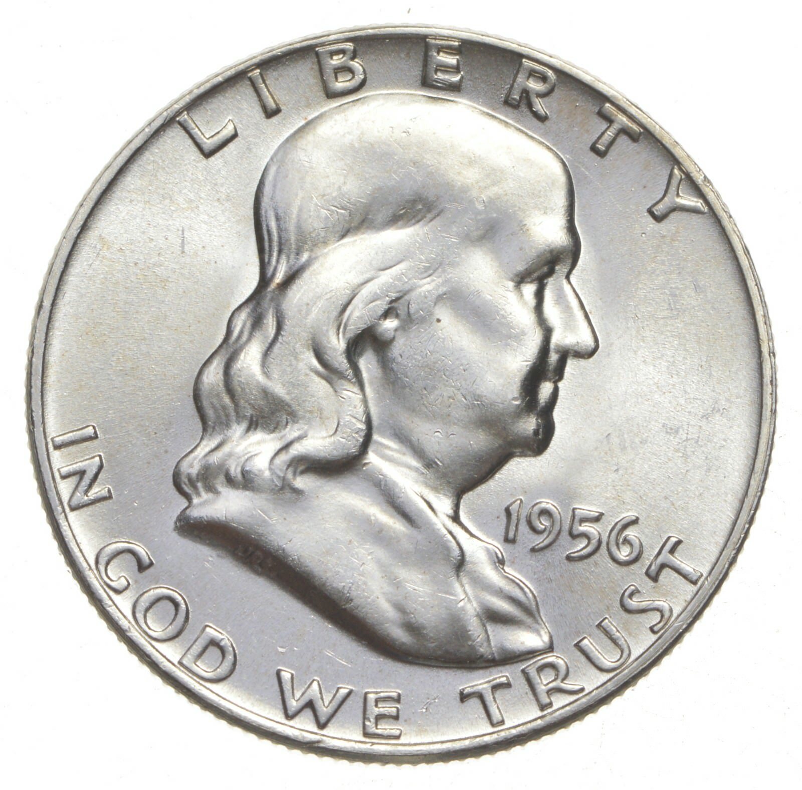 Choice Unc 1956 Franklin Half Dollar Gem BU From Original Roll