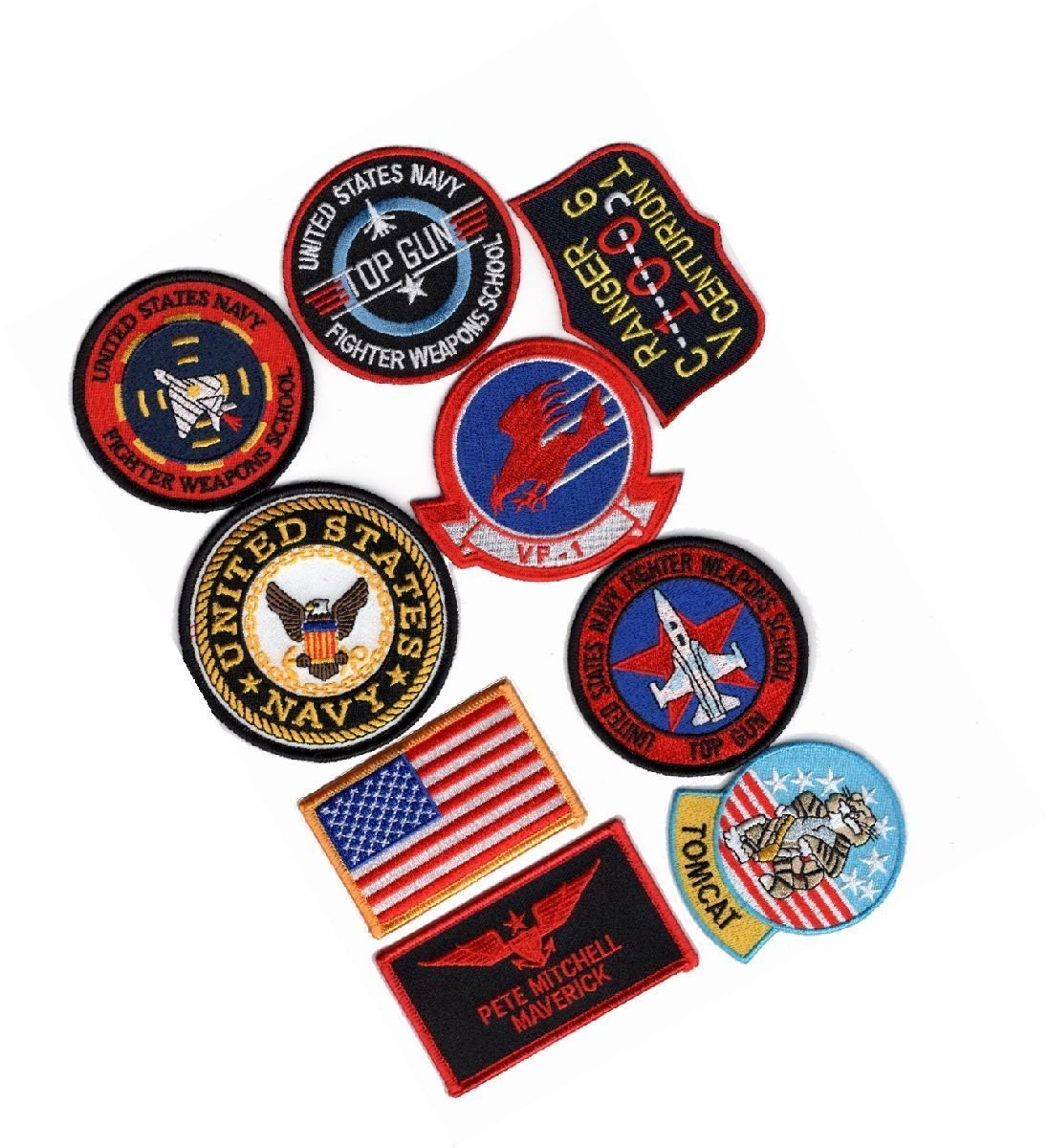 Pete Mitchell HOOK Patch set (9pc)