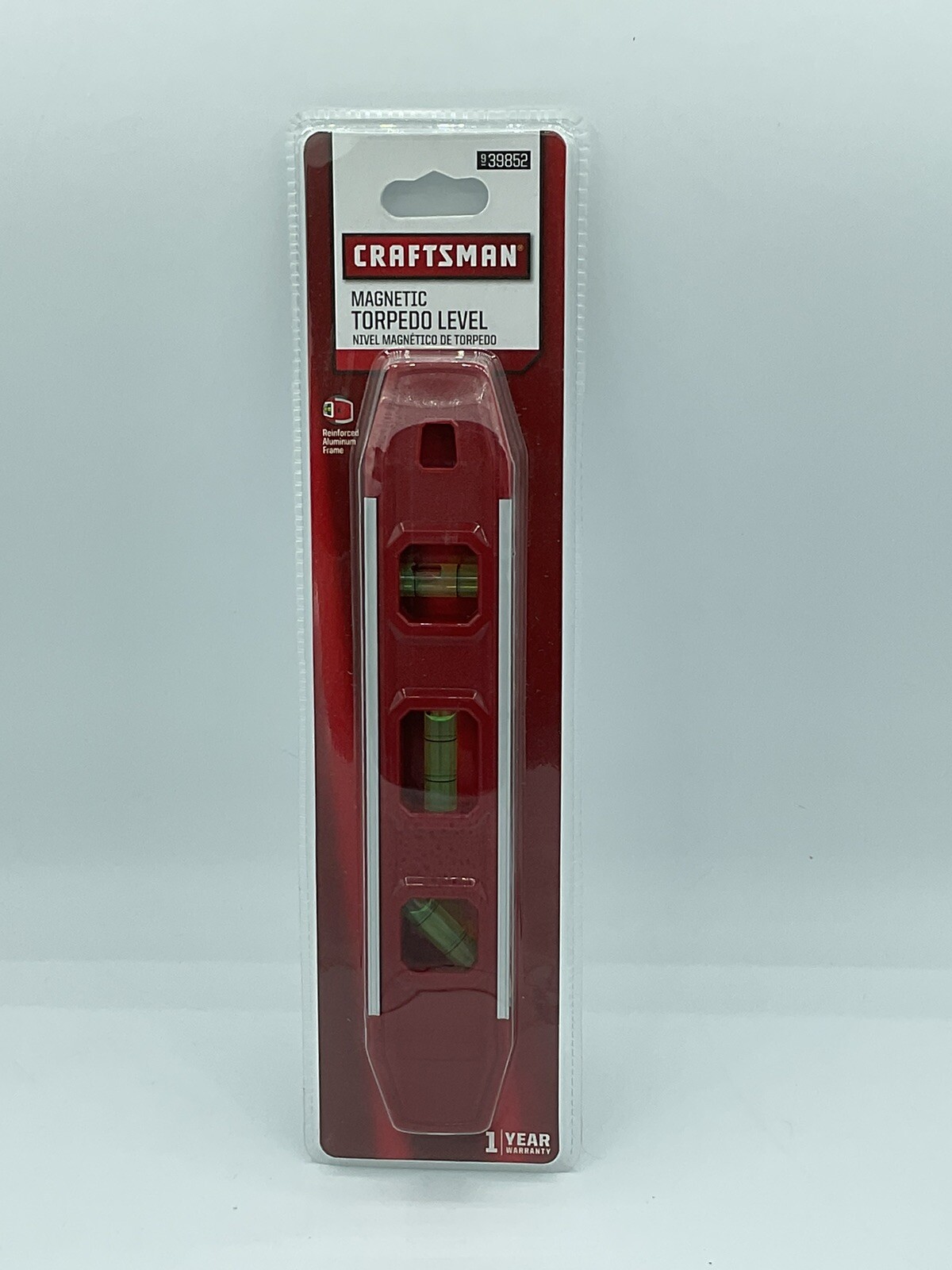 Craftsman Magnetic Torpedo Level - Reinforced Aluminum Frame - # 39852 -New