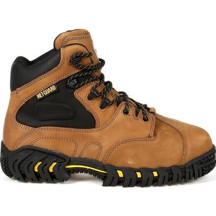 MICHELIN Men's 6" Steel Toe Internal Metatarsal Guard Work Boot Brown - XPX763,