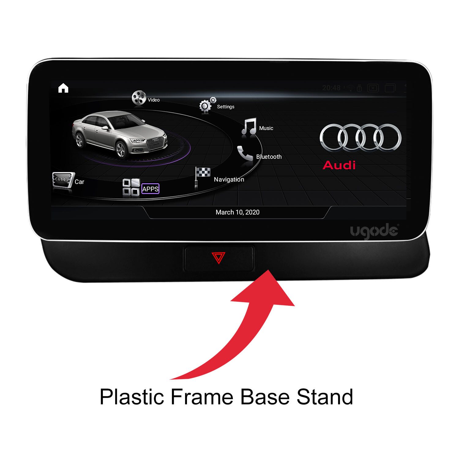 Ugode Plastic Frame Base Stand Bracket for Audi Q5 Android Screen