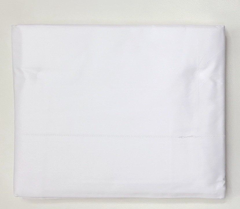 Sferra Leonardo King Sheet Set White Cotton Percale