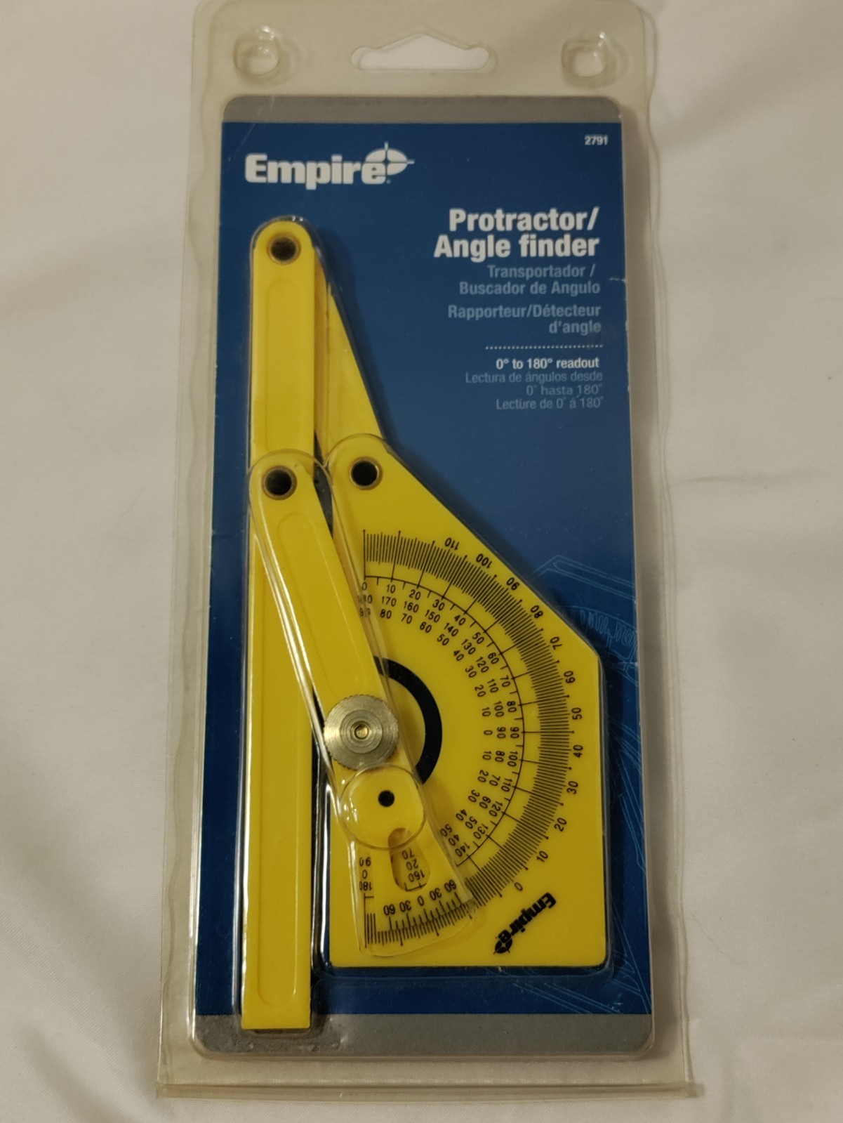 Empire Level 2791 Polycast Hi-Visibility Lightweight Protractor/Angle Finder NIP
