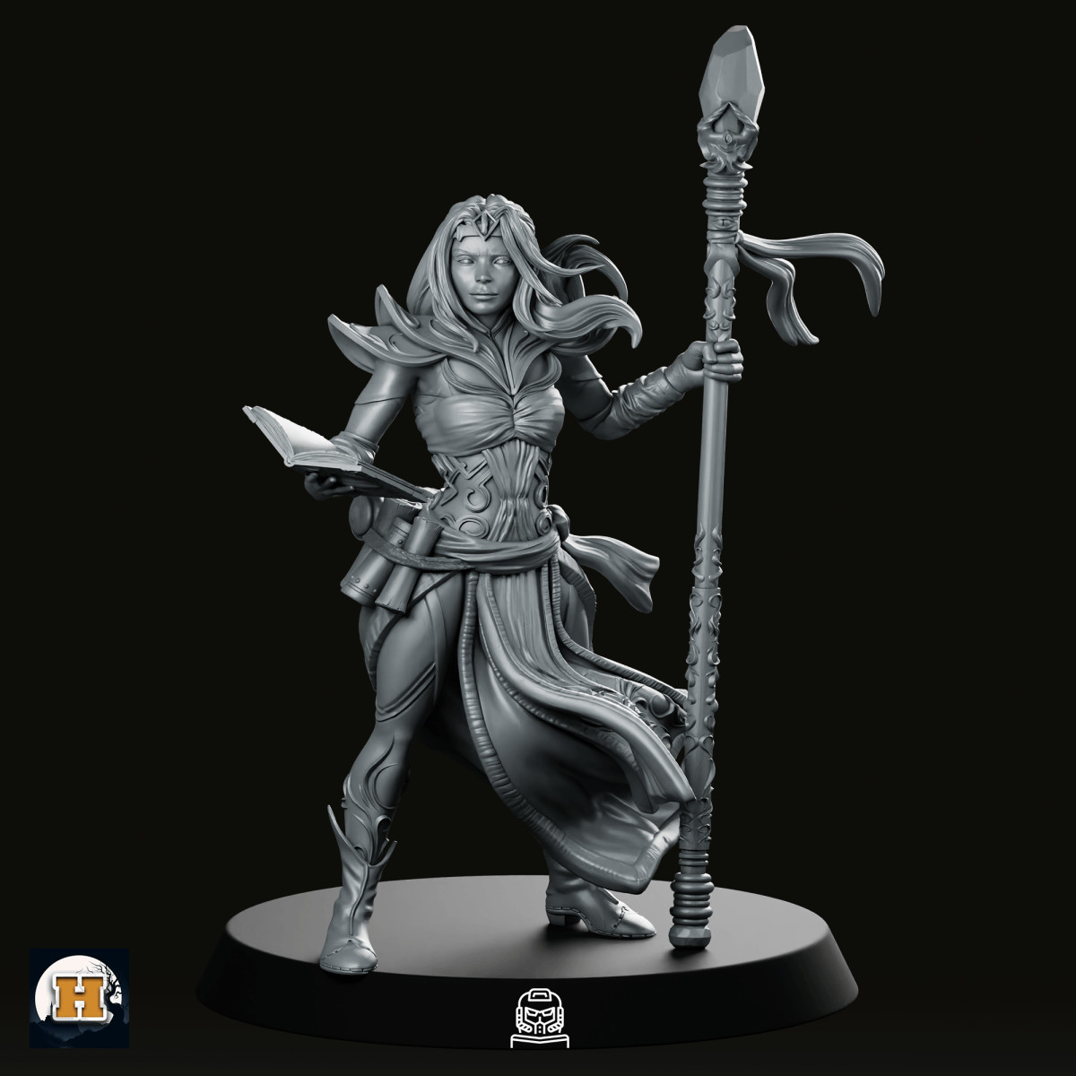 Siffh Miniature Female Mage Tactician Staff