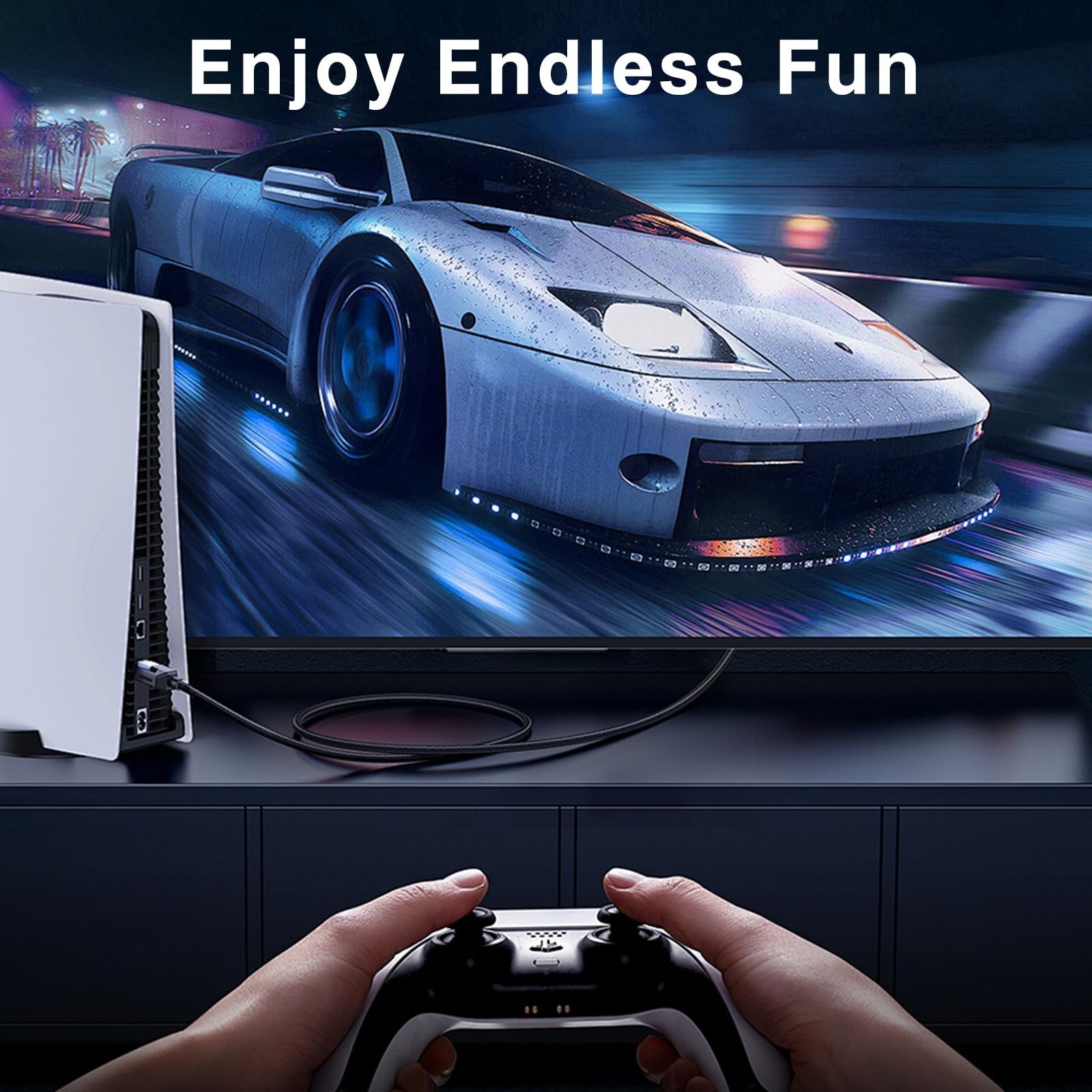 2X 3000mAh PS5 Controller Battery Pack - External Replacement & USB-C Charger