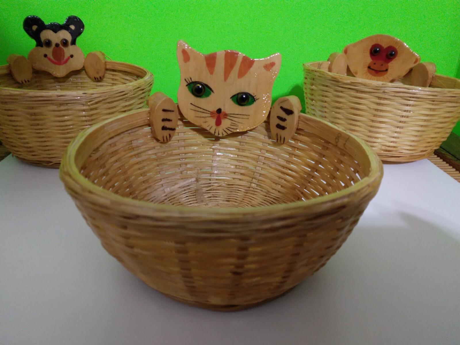 Vintage Chinese Baskets Handmade Jiangxi Handicrafts RARE (3)