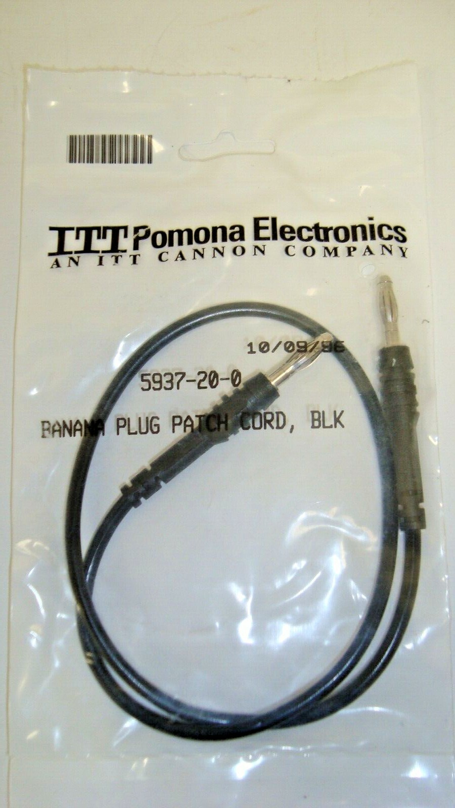 Pomona 5937-20-0, Black Banana Plug, Patch Cord, NEW, 1 Lot of 5 items. (I3)