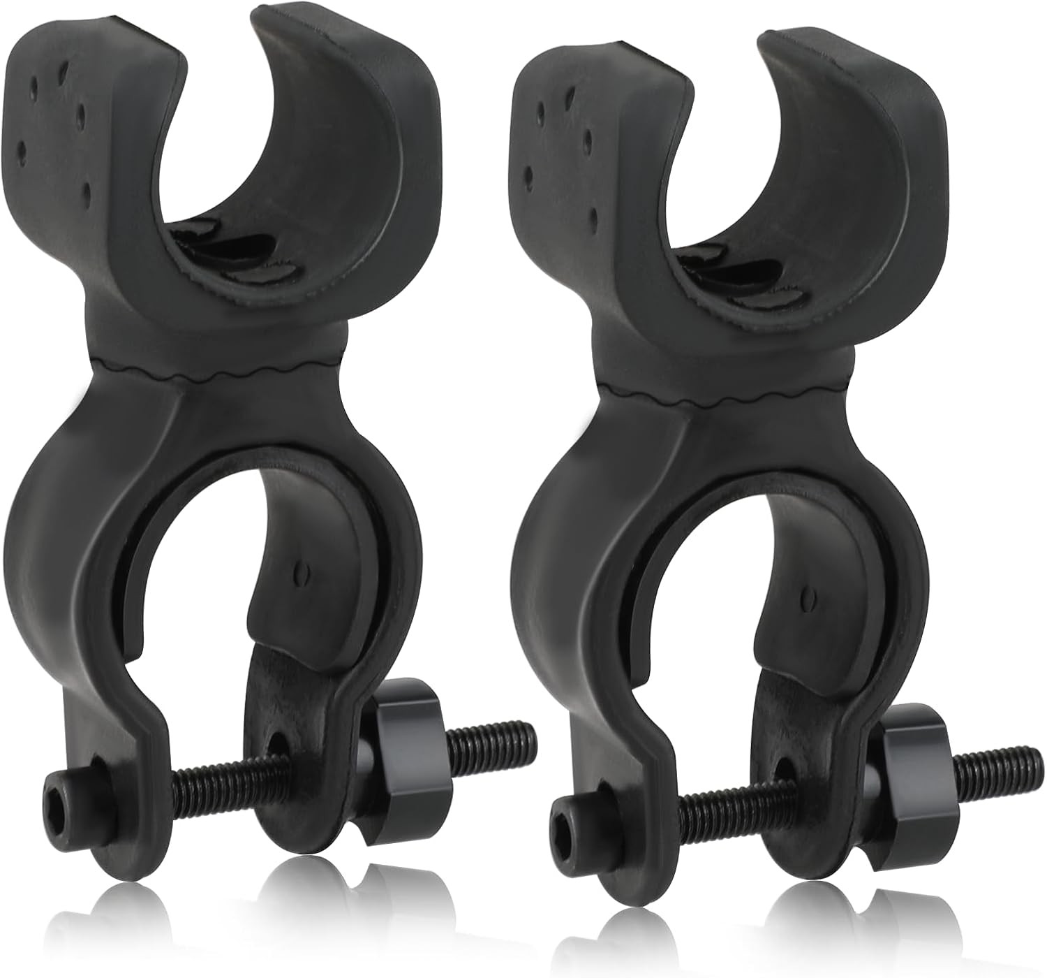 2 Pcs Cane Holder for Walker, Universal Rollator Black