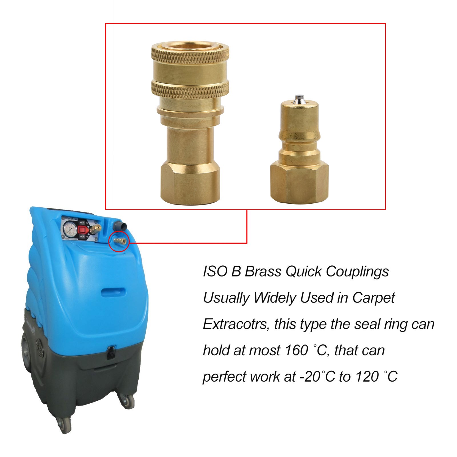 Reliable 1Pack 1/4" Quick Disconnect Coupler Valve for Carpet Extractors