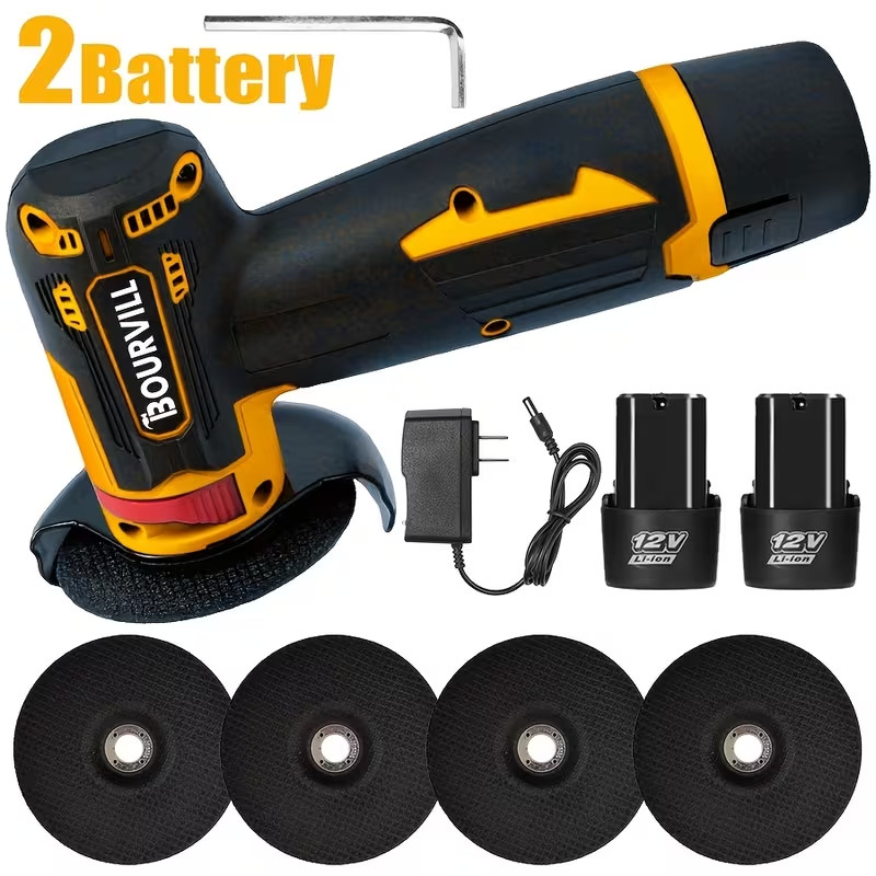 Rechargeable Mini Angle Grinder with a 12V Cordless Lithium Battery
