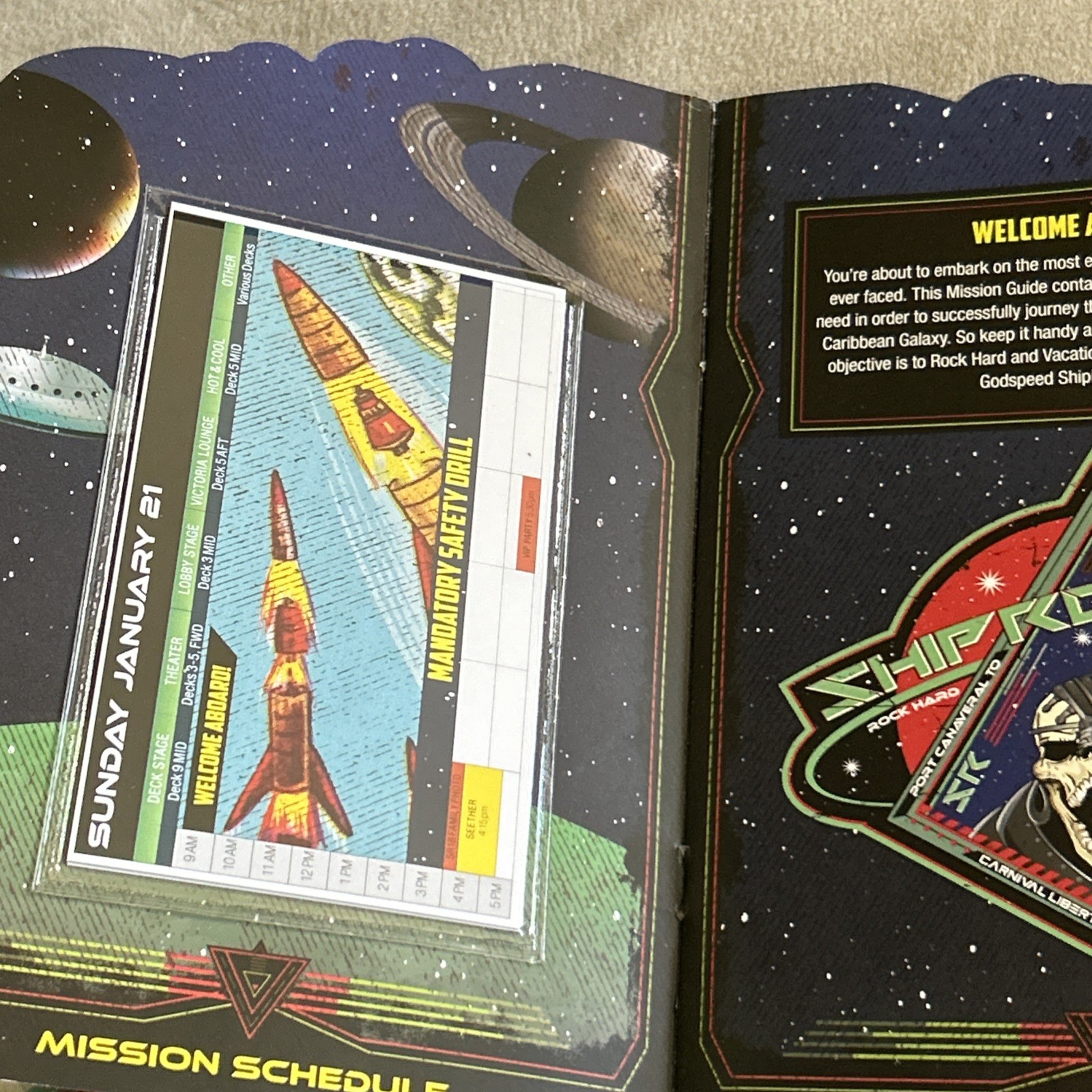 Shiprocked 2018 Program & Patch Baggage Tag RARE