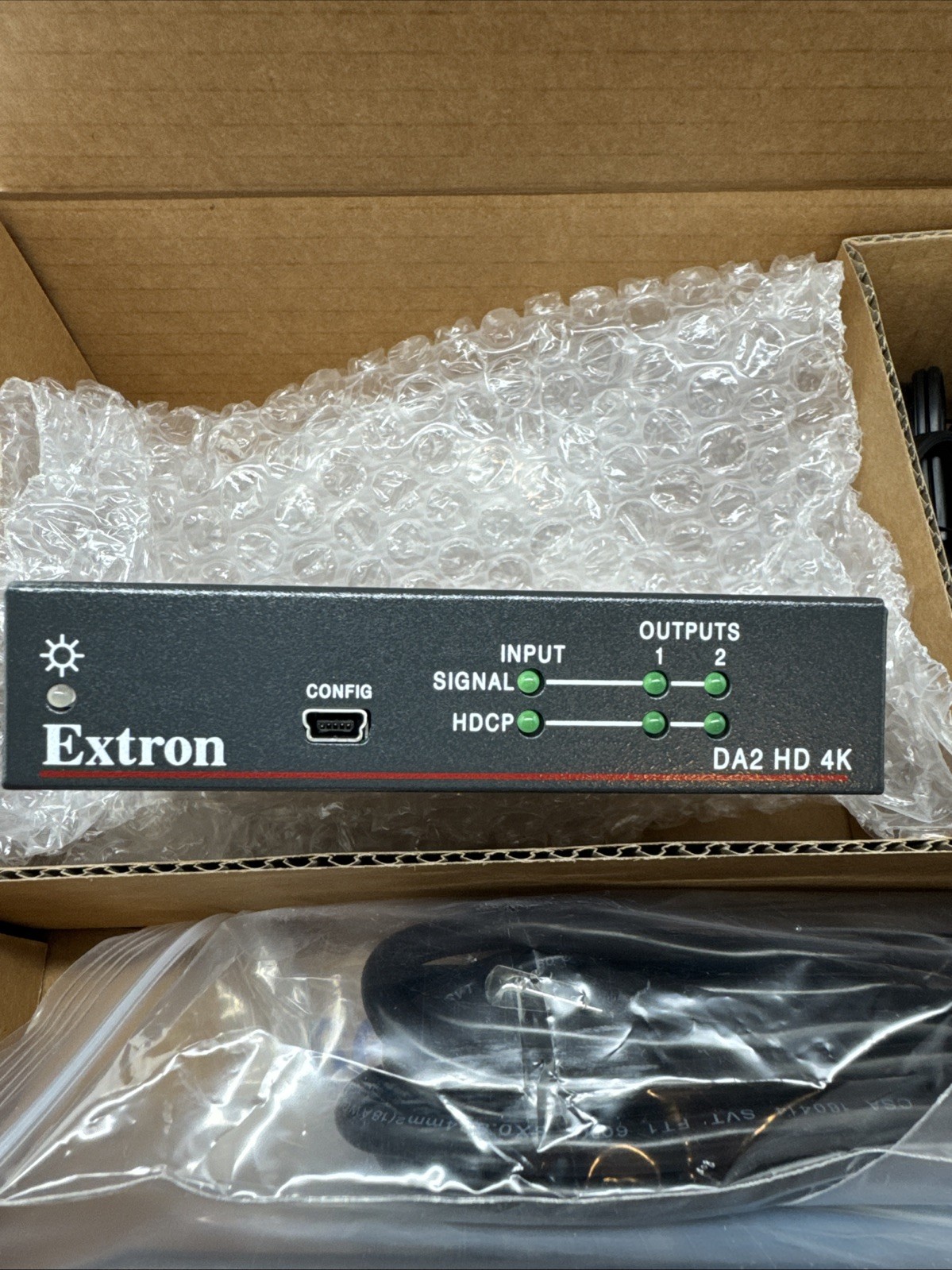 Extron 60-1480-01 DA2 HD 4K, 2 Output Distribution Amplifier
