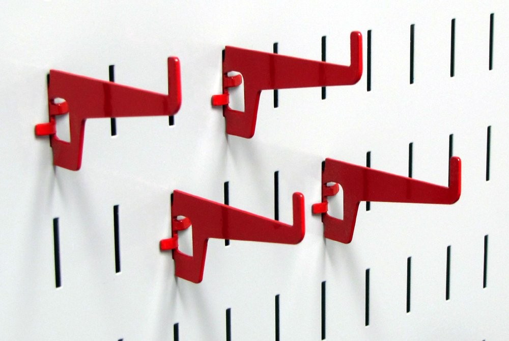 2-7/8in Long Reach Hook Pack - Slotted Metal Pegboard Hooks Pegboard and Slot...