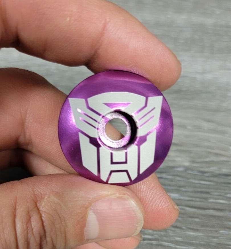 Autobots Bicycle Headset Top Cap 1 1/8" Purple Stem Cap Bike Transformers