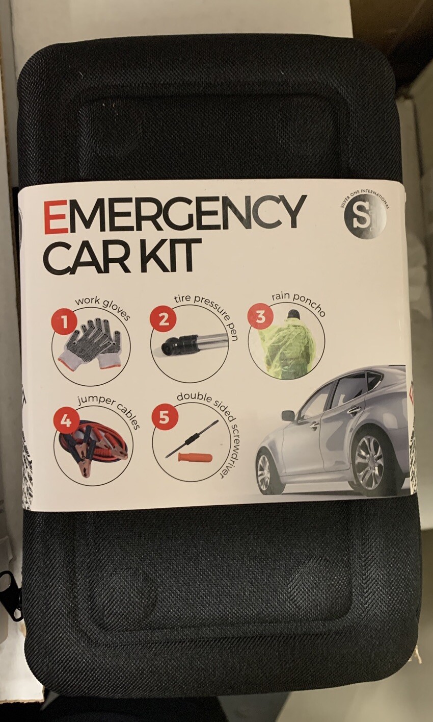 Vehicle Emergency Car  Kit in Zippered Case First Aid