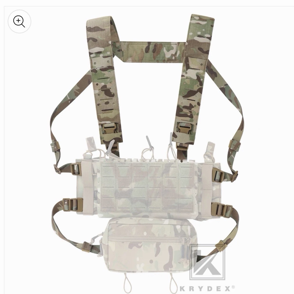 Krydex Multicam Adjustable Chest Rig Harness Nylon 4-Strap One Size